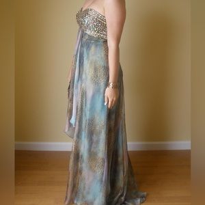 Animal print prom dress